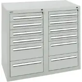 Stumpf Schubladenschrank Serie T-100/35-2, 12 Schubladen lichtgrau (8x100, 4x200mm)