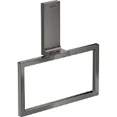 Hansgrohe AXOR UNIVERSAL Rectangular Handtuchring, Metall, schwenkbar, 42623330, Farbe: Polished Black Chrome