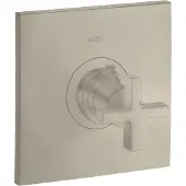 Hansgrohe Thermostat AXOR CITTERIO HOGHFLOW 59 l/m UP mit Kreuzgriff brushed nickel brushed nickel