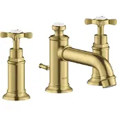 Hansgrohe 3-Loch-Waschtischarmatur 30 Axor Montreux A 143mm, m Kreuz, ZugstAblGar, brush. br