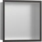 Hansgrohe Wandnische XTRASTORIS Individual E geb 300x300x100mm Designrahmen bru b c 300 x 300 x 100 mm Designrahmen brushed black chrome