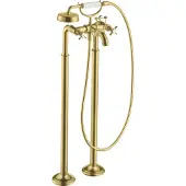 Hansgrohe Fertigmontageset Axor Montreux Zwei-Griff-Spültischarmatur, boden, m KrG, brush. br