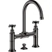Hansgrohe Zwei-Griff-Waschtischarmatur 220 Axor Montreux A 175mm, m Kreuz, ZugstAblGar, po bla vc