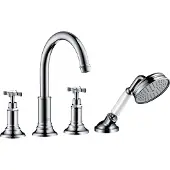 Hansgrohe 4-Loch Fliesenrandarmatur AXOR MONTREUX DN 15 brushed bronze brushed bronze