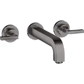 Hansgrohe 3-Loch Waschtischarmatur AXOR CITTERIO DN 15 UP m Al 222mm Hebelgr u Ros. pol. polished black chrome