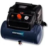 Kraftronic Kompressor, ölfrei, 8 bar, 6 Liter Drucklufttank - blau