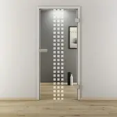 NOVADOORS Glasdrehtür »NOVA 502«, glänzend - transparent