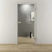 NOVADOORS Glasdrehtür »NOVA 507«, glänzend - transparent