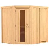 Karibu Sauna »Maardu«, für 3 Personen, ohne Ofen - beige