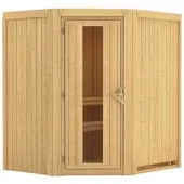 Karibu Sauna »Narva«, für 3 Personen, ohne Ofen - beige