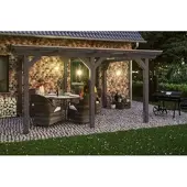 Skanholz Terrassenüberdachung »Siena«, Breite: 434 cm, Dach: Polycarbonat (PC), schiefergrau