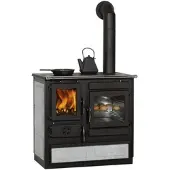 Globe-fire GLOBEFIRE Holzherd »Alhena«, grau, Naturstein, 6,6 kW