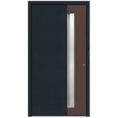 KNOCK Aluminium-Haustür »Marte«, anthrazit / sepiabraun