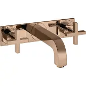 Hansgrohe 3-Loch Waschtischarmatur AXOR CITTERIO DN 15 UP m Al 226mm Kreuzgr. u Pl pol. r polished red gold