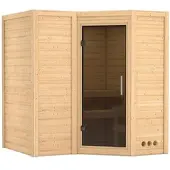 Karibu Sauna »Riga 1«, für 3 Personen, ohne Ofen - beige