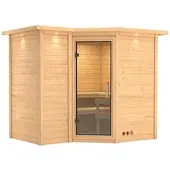 Karibu Sauna »Riga 2«, für 4 Personen, ohne Ofen - beige