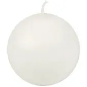 Papstar 12 X Kugelkerze Ø 80 mm weiss aus 100 % Stearin