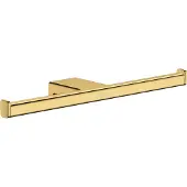 Hansgrohe HG Doppelpapierrollenhalter AddStoris ohne Deckel polished gold