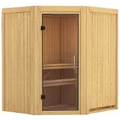 Karibu Sauna »Narva«, für 3 Personen, ohne Ofen - beige