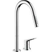 Axor Citterio M 2-Loch Spültischmischer Chrom mit Ausziehbrause