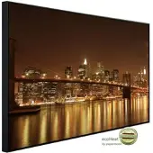 Papermoon Infrarotheizung »EcoHeat - Brooklyn Bridge bei Nacht«, Matt-Effekt - bunt
