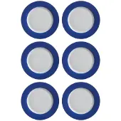 Ritzenhoff & Breker Frühstücksteller "Dessertteller Doppio ø 20 cm 6er Set", blau (indigo blau), L:20cm, Speiseteller, Frühstücksteller
