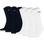 Puma Unisex Sportsocken, 6er Pack - Tennissocken, Crew Sport Socken, einfarbig (2x 3 Paar)