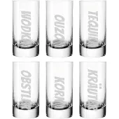 Luxentu Schnapsglas "Stamper Schnaps-Ensemble 55 ml 6er Set transparent"