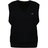 Gant Sweater "Strickpullover CLASSIC COTTON VEST", Herren, Gr. XL, schwarz, Obermaterial: 100% Baumwolle CO., Sweatshirts Sweater