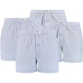 Levi's Herren Boxershorts, 4er Pack - Web-Shorts, Baumwolle, einfarbig
