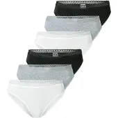 Schiesser Damen Rio-Slips, 6er Pack - 6Pack Rio Slip, Stretch Cotton, uni