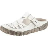 Rieker Damen Clog aus Leder offen mit Klettverschluss und Riricon Sohle L0396, Größe:38 EU, Farbe:Weiß
