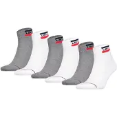 Levi's Kurzsocken "Socken 6er Pack", Damen, Gr. 39-42, weiß (weiß, grau), Obermaterial: 83% Baumwolle CO. 15% Polyamid PA. 2% Elasthan EL., Socken Kurzsocken