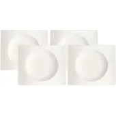 Villeroy & Boch Untertasse "Suppenuntertassen NewWave 18 x 15 cm 4er Set weiß"