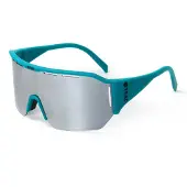 Yeaz Sportbrille "Sport-Sonnenbrille Black/Silver SUNVIBE", Kinder, grün (grün, silber), Sonnenbrillen Sportbrille