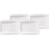 Villeroy & Boch Frühstücksteller "Frühstücksteller NewWave 26 x 20 cm 4er Set weiß", weiß, Speiseteller, Frühstücksteller
