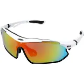 Yeaz Sport-Sonnenbrille weiß/schwarz/rot SUNRAY