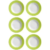 Ritzenhoff & Breker Suppenteller "Suppenteller Doppio ø 22 cm 6er Set", grün, Speiseteller, Suppenteller