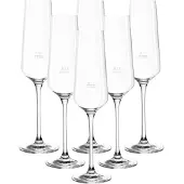 Leonardo Sektglas "Sektgläser geeicht Puccini Gastro-Edition 0,1 l 6er Set transparent"