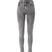 Urban Classics Damen Hose Ladies High Waist Skinny Jeans Black Heavy Acid Washed-28/32