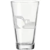 Luxentu Kinderbecher "Kinderbecher Bagger 300 ml transparent"