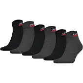 Levi's Unisex 6er Pack Sportsocken - Mid Cut SPRTWR, Logo, einfarbig