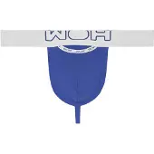 WOH String "String Sexy Fun G-String 1er Pack", Herren, Gr. L, blau, Obermaterial: 95% Baumwolle CO. 5% Elasthan EL., Unterhosen String
