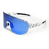 Yeaz Sportbrille "Sport-Sonnenbrille weiß/blau SUNGLOW"