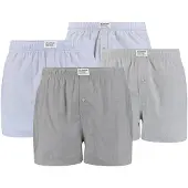 Levi's Herren Boxershorts, 4er Pack - Web-Shorts, Baumwolle, einfarbig