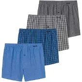 Schiesser Herren Web-Boxershorts, 4er Pack - Unterhose, Baumwolle