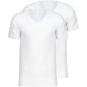 Calida T-Shirt "T-Shirt MEN T-Shirt 2PACK Natural Benefit 2er Pack", Herren, Gr. XL, weiß, Obermaterial: 94% Baumwolle CO. 6% Elasthan EL., Shirts T-Shirt