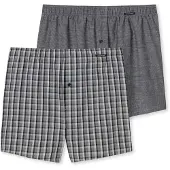 Schiesser Herren Web-Boxershorts, 2er Pack - Unterhose, Baumwolle