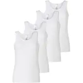 Schiesser Damen Tops, 4er Pack - 4Pack Trägertops, Unterhemd, Stretch Cotton, uni