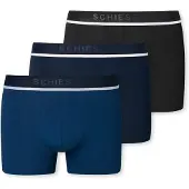 Schiesser Boxer "95/5", Herren, Gr. 4, blau (908, sortiert), Jersey, Obermaterial: 95% Baumwolle, 5% Elasthan, eng, Unterhosen Boxer, mit sportlichem Logo-Webgummibund